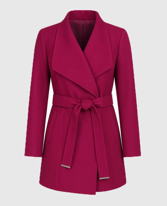 The Christmas Quest 2024 Lacey Chabert Wool Dark Pink Coat