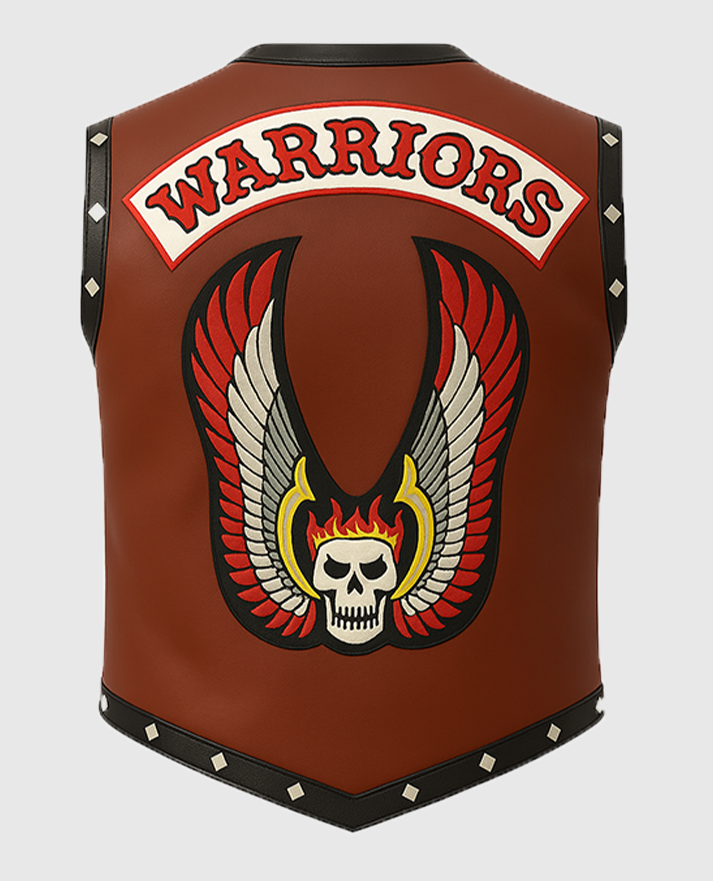 The Warriors Brown Leather Vest