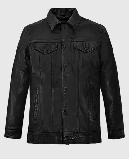 Tom Holland Uncharted Black Leather Jacket