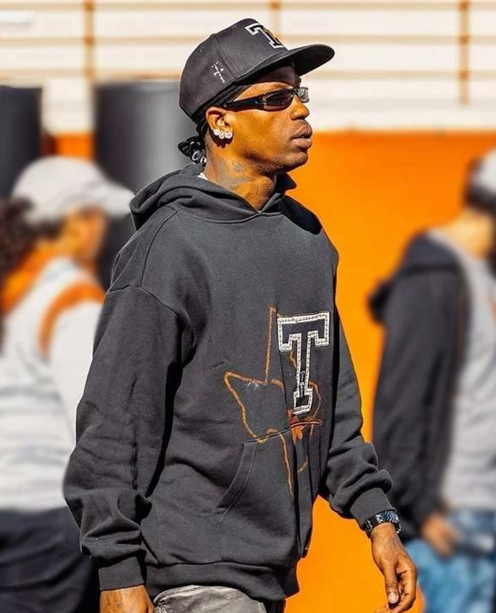 Travis Scott University Of Texas Black Hoodie
