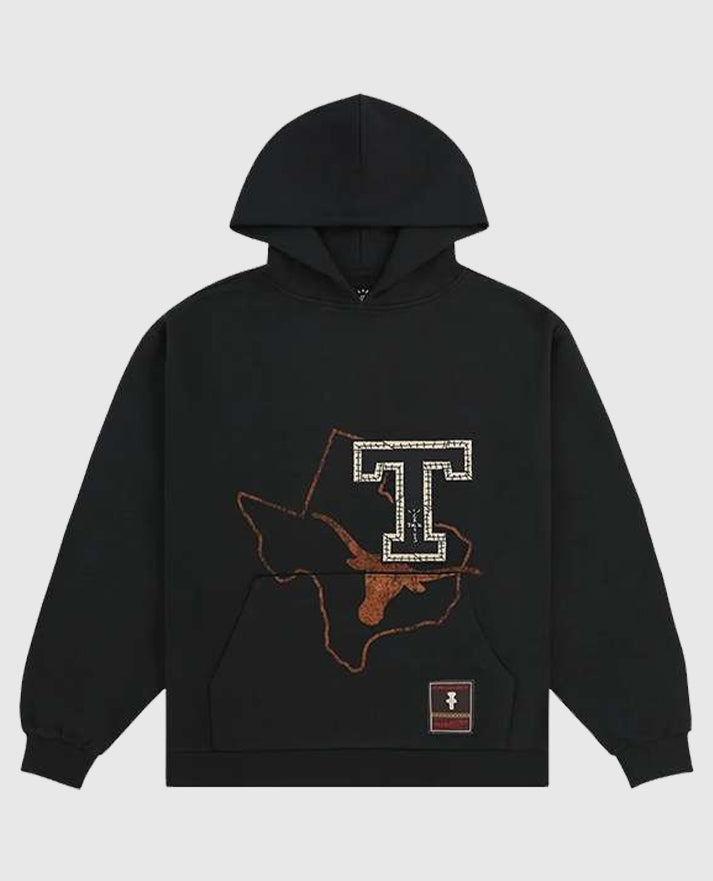 Travis Scott University Of Texas Black Pullover Hoodie