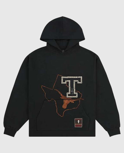 Travis Scott University Of Texas Black Pullover Hoodie