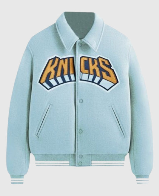 Victor Cruz Knicks Light Blue Jacket