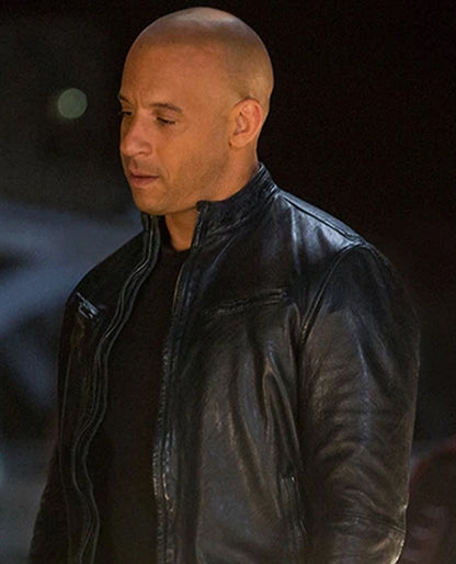 Vin Diesel Fast And Furious 6 Black Leather Jacket