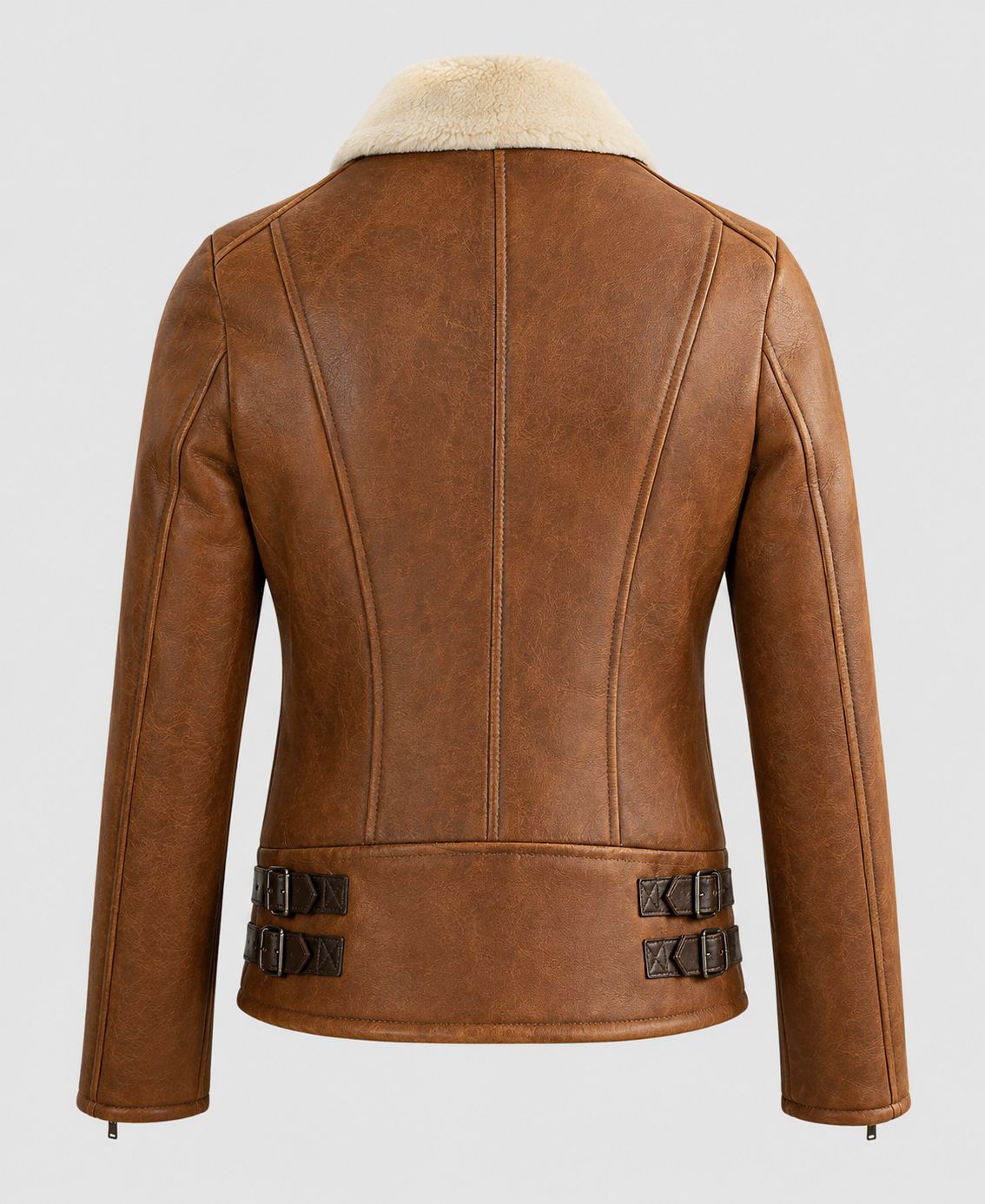 Women's  B-3 Aviator Brown Shearling Jacket
