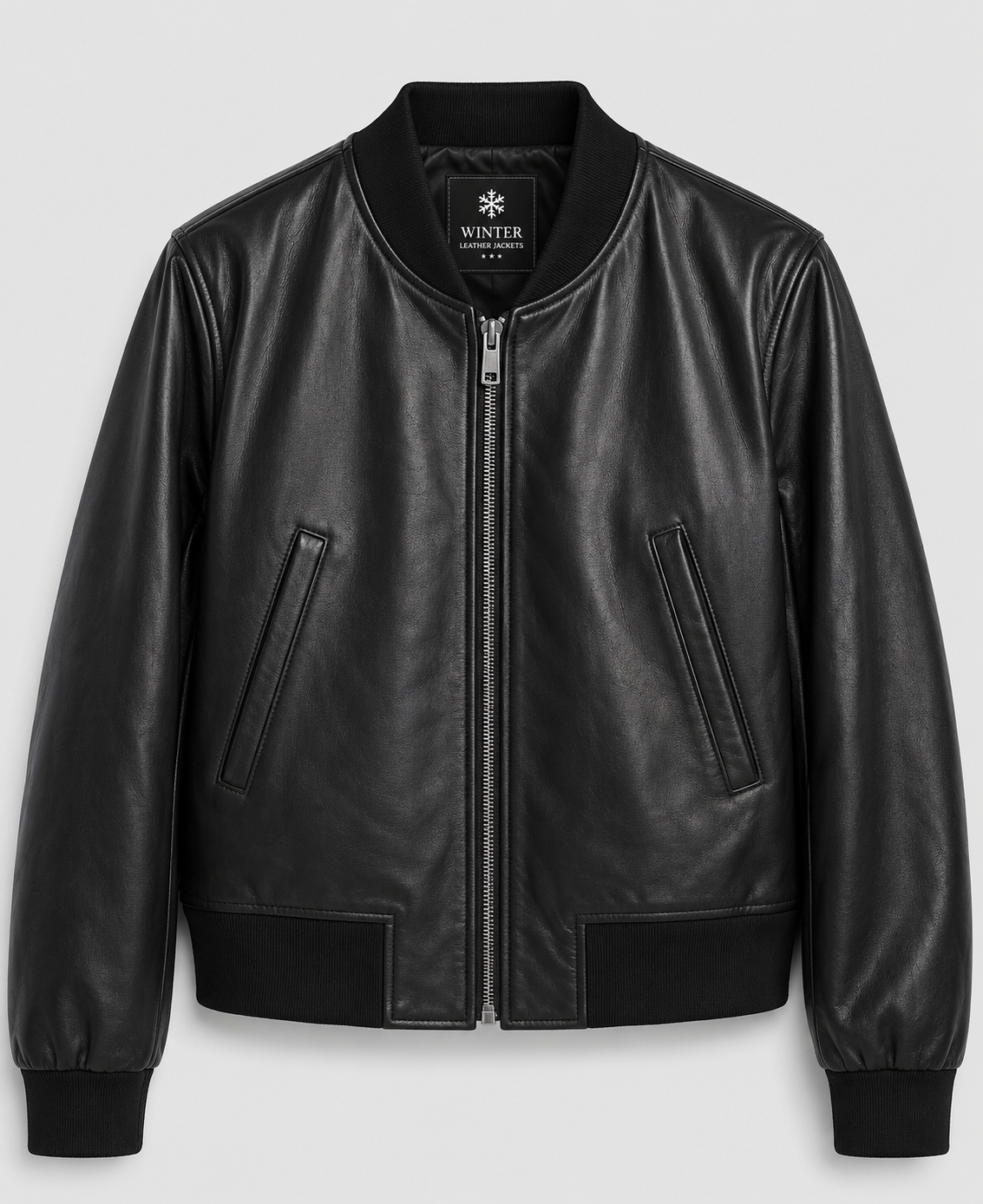 Women's B3 Aviator Black Leather Bomber Jacket
