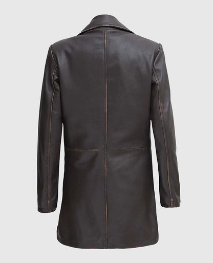 Women's Dark Brown Leather Coat