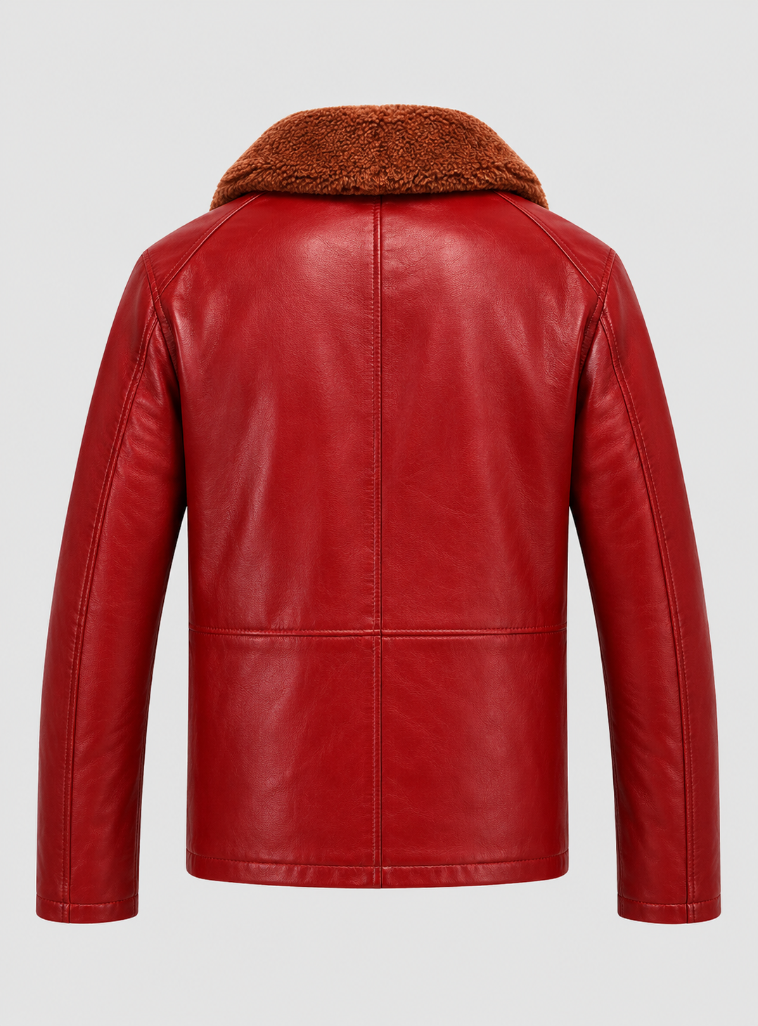 Womens Shearling Red Leather Jacket