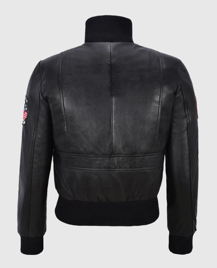 Women's Top Gun Black Bomber Jacket