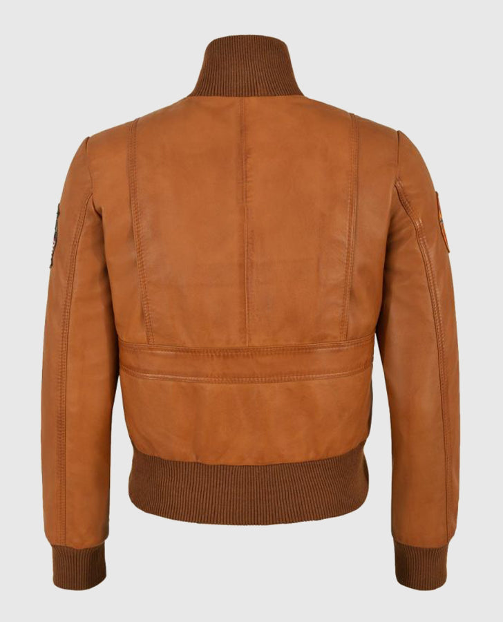 Women's Top Gun Brown Bomber Jacket