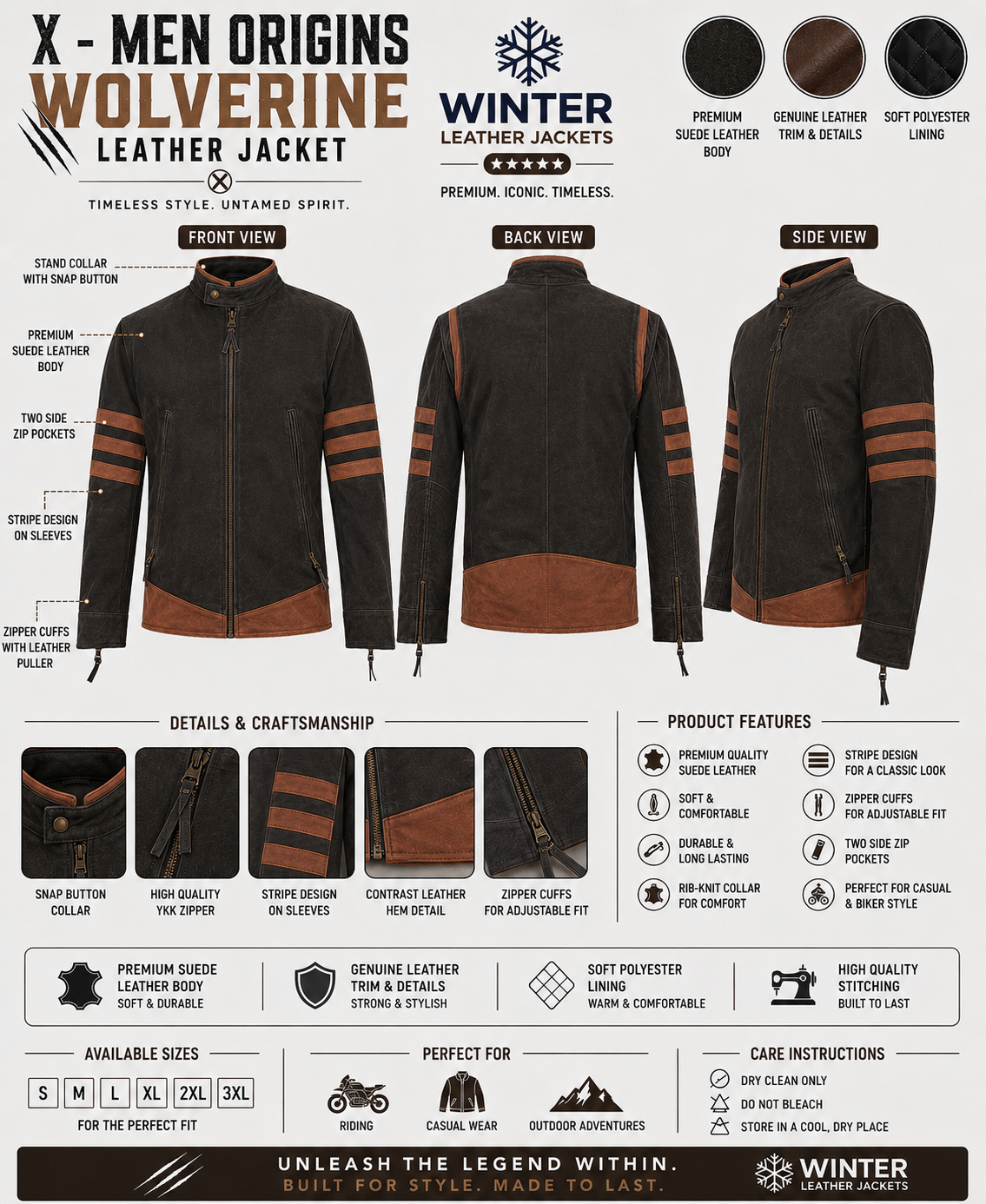 X - Men Origins Wolverine Leather Jacket
