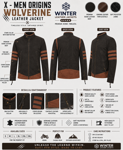 X - Men Origins Wolverine Leather Jacket