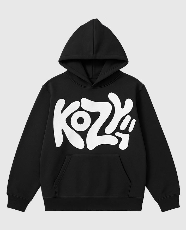 Y2K Kozy Black Pullover Hoodie