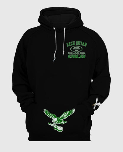 Zach Bryan Eagles Black Pullover Hoodie