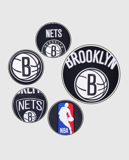 Men's NBA Brooklyn Nets Rib Wool Black Varsity Jacket