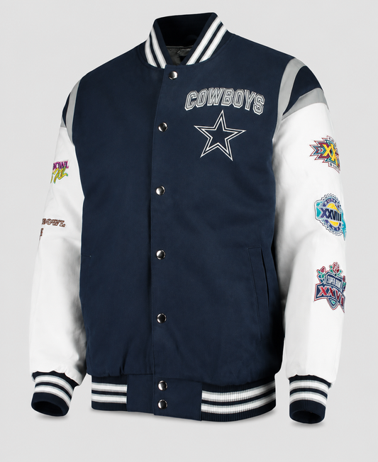 Dallas Cowboys Super Bowl 5x Champions Varsity Jacket