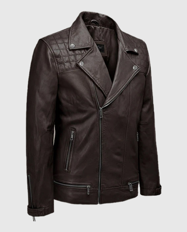 Ironwood Brown Biker Leather Jacket