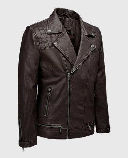 Ironwood Brown Biker Leather Jacket