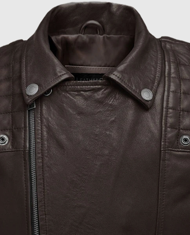 Ironwood Brown Biker Leather Jacket