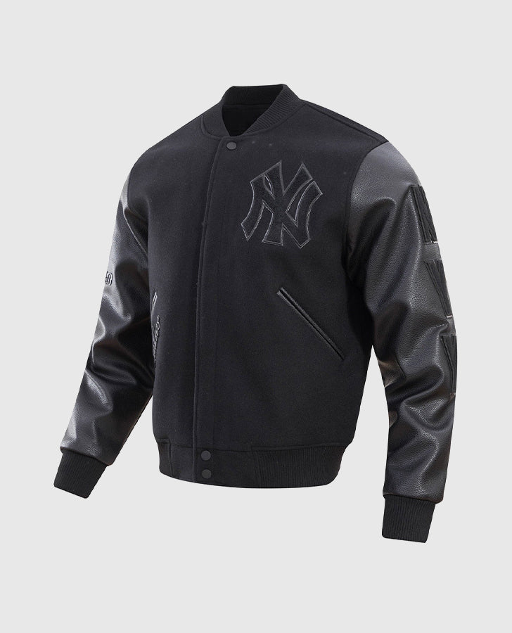 Men's MLB New York Yankees Black Varsity Jacket
