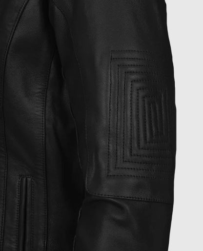 Men’s Black Slim Fit Cafe Racer Leather Jacket